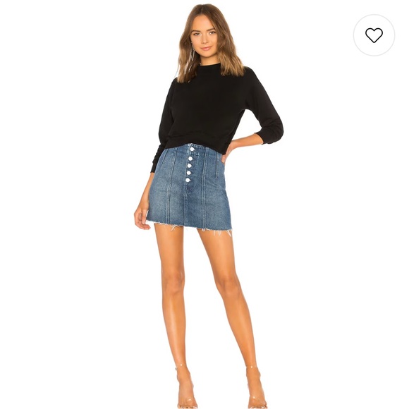 Cotton Citizen Milan Cropped Crewneck Sweatshirt SM - Picture 3 of 7